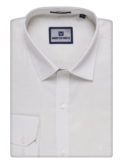 Mens Silver Color Tissue Shirt by Minister White