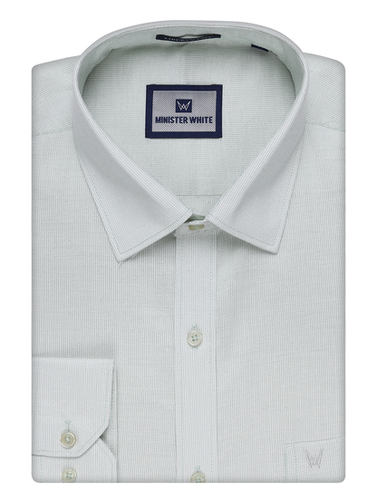 Mens Sky Green Color Tissue Shirt by Minister White