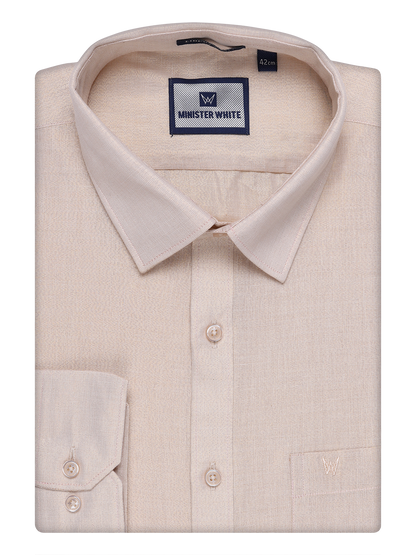 Mens Tissue Gold Color Shirt by Minister White