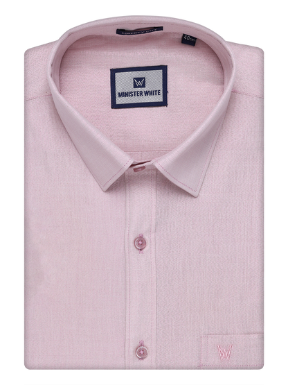 Mens Tissue Rose Color Shirt by Minister White