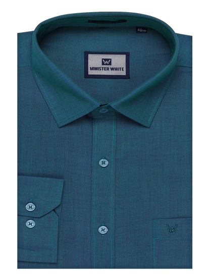 Men's Cotton Green Shirt with Tissue Kandala