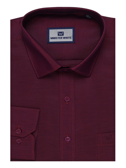 Men's Cotton Maroon Shirt Wedding Kandala