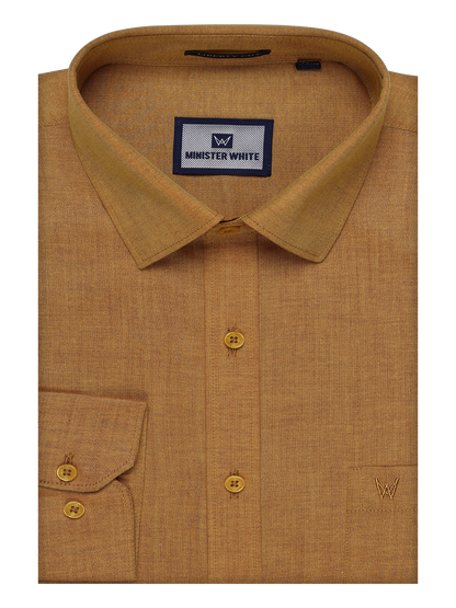 Men's Cotton Mustard Shirt Wedding Kandala
