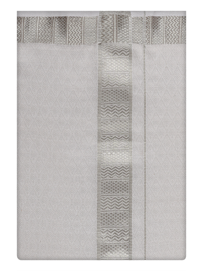 Mens Silver Tissue Dhoti by Minister White