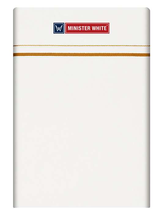 Mens Cotton White Single Layered Small Border Dhoti - Cheerful (Starch) by Minister White