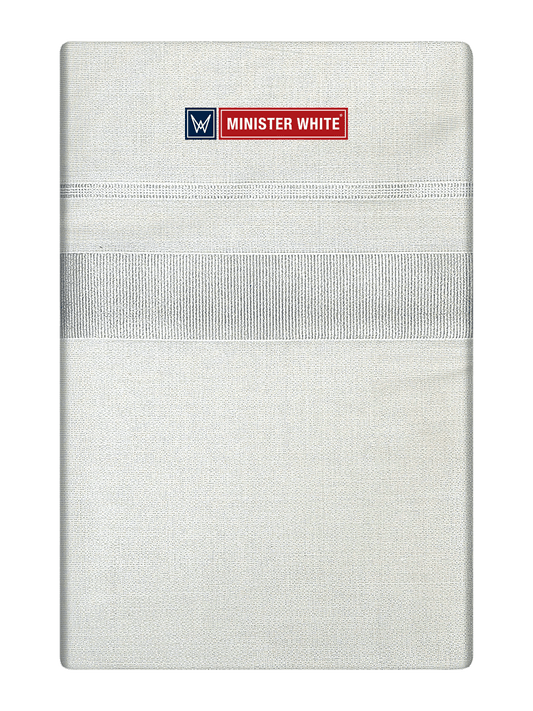 Mens Single Layer Tissue Silver Colour Dhoti Hero Tissue by Minister White