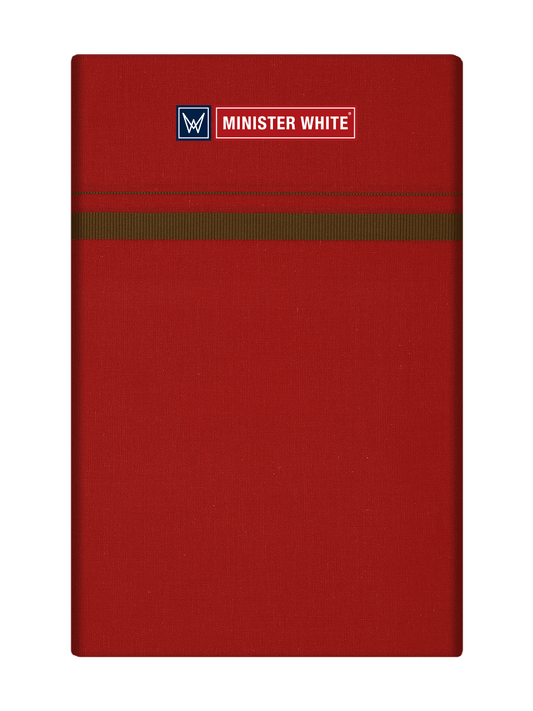 Mens Cotton Red Color Single Layered Dhoti with Assorted Border - Harban by Minister White